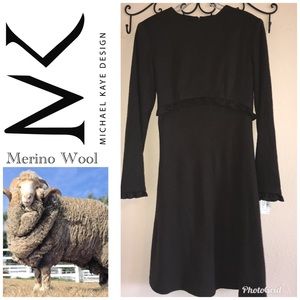 NWT Classy Merino Wool Michael Kaye dress